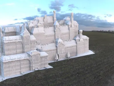 Block of housing apartments 3D model