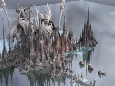 Lord Poseidon Port City Kit bash 3D model