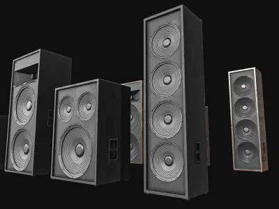 Subwoofer Pack Low-poly 3D model