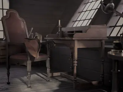 Pirate Cabin 3D Environment 3D model