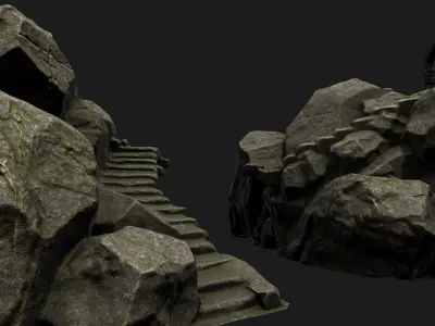 Old Temple Low-poly 3D model