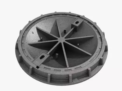 cast iron hatch 2 3D model