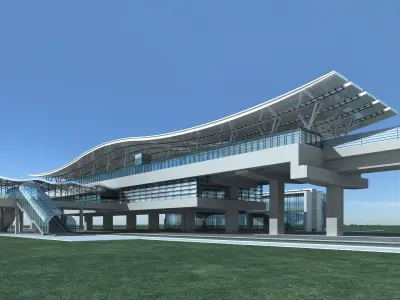 Light Rail Station 01 3D model