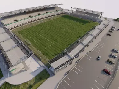 Football Stadium-American football 3D model