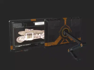 Sci Fi Console Low-poly 3D model