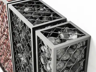 Gabion medium rock stone 3D model