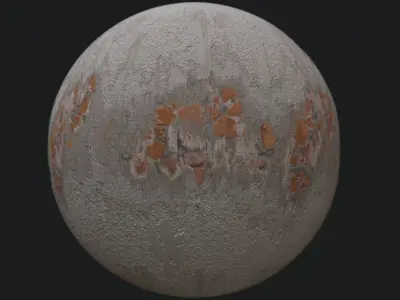 Damaged Brick Wall PBR  Material Texture
