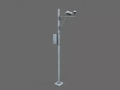 CCTV Camera Low-poly 3D model