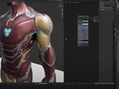Iron Man Mark 85 3d Model With Nano Tech Simulation 3D model