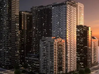 City Block Type B01 3D model