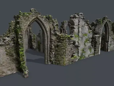 Ruin Gate Low-poly 3D model