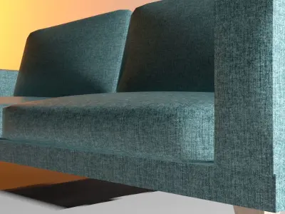 Sofa LowPoly Low-poly 3D model
