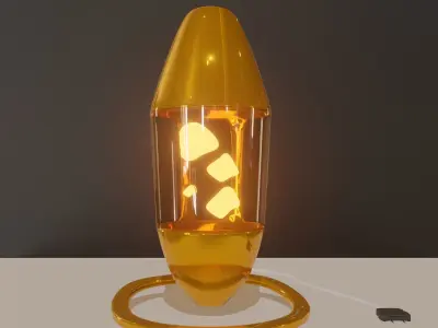 Night Gold Metal table lamp 3D model 3D model