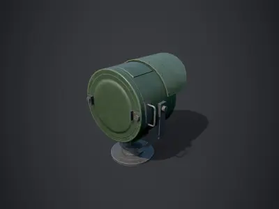 Searchlights street light Low-poly 3D model