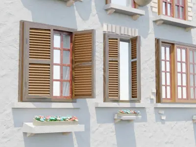Windows 6pcs pack Low-poly 3D model