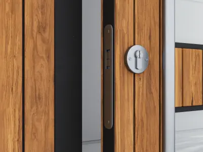 Aluminium door 93 3D model