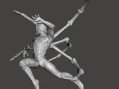 spiderman with base 3d model for 3d printing  3D print model