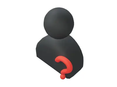 Cant Find User Icon v1 004 Low-poly 3D model