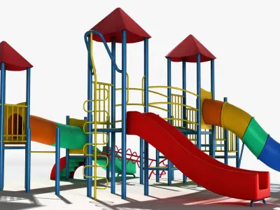 Playground Slide Low-poly 3D model purchase