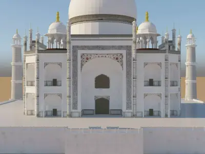 Taj Mahal Mausoleum 3D model