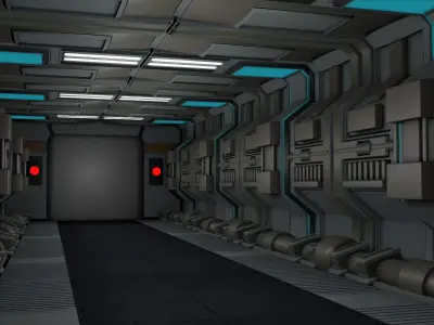 Sci Fi Interior corridor 3D model