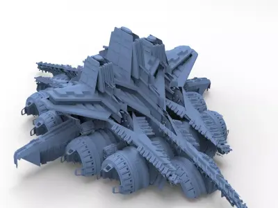 Star Freighter Grand battleship 5  3D model