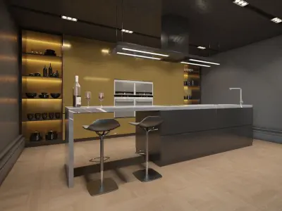 The Paris Apartment Interior Scene 3D model