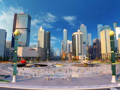 Chengdu City China 3D model