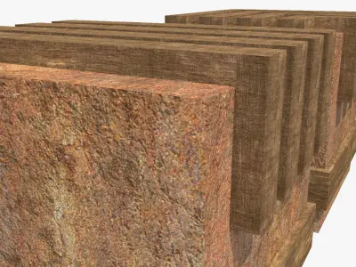 Urban seat Low-poly 3D model