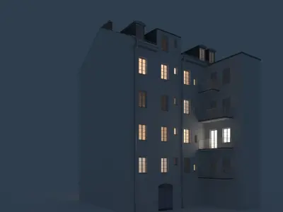 FREE Residential City Building - Row - 08 - Kiosk Free 3D model