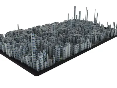  City of Beijing Low-poly 3D model
