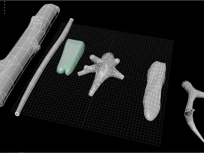 Driftwoods - Game Ready - PBR wooden stick Low-poly 3D model