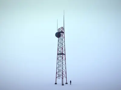 LA CellTower Truss 26M Low-poly 3D model