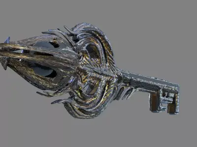 Ornate Globe Key 3D model