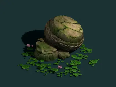 Kasyapa Buddha - Lotus Block 03 3D model