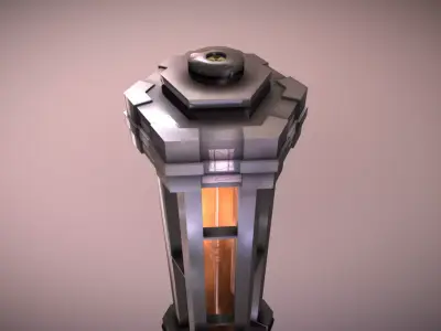 Scifi Energy Cell Low-poly 3D model