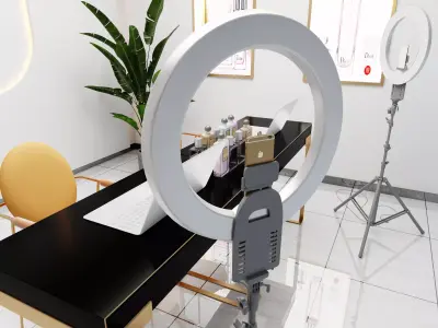 Modern live broadcast room Internet celebrity  Low-poly 3D model