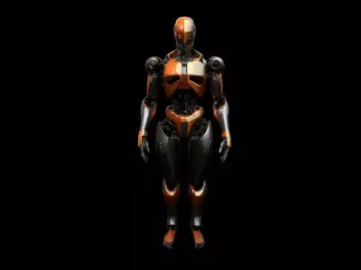 Robots Pack 6 Low-poly 3D model