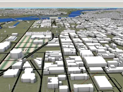 Washington DC Low-poly 3D model