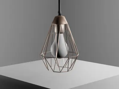 Hanging Ceiling Light Low-poly 3D model
