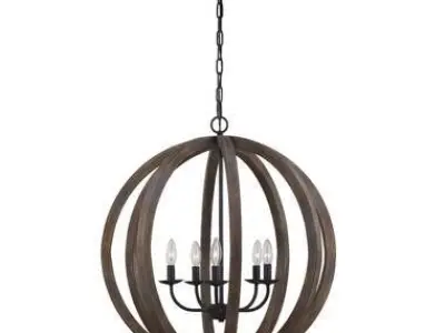 Huron Light Dimmable Globe Chandelier 3D model