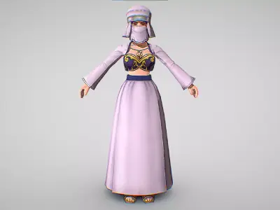 Juliante - White Veil - Dragon Quest X Low-poly 3D model