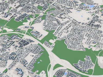 Raleigh City North Carolina United States 3D model