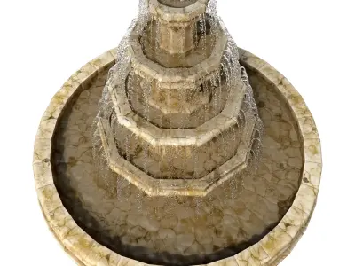 Classic Garden Fountain 01 3D model