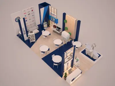 Medical And Pharmaceutical Exhibition Stall 3D model