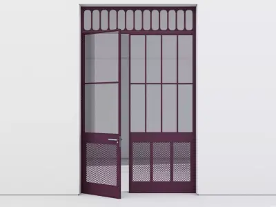 Aluminium door 359 3D model