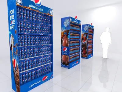 PEPSI STAND 9874 Low-poly 3D model