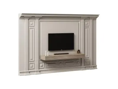 Modern TV Wall 12 3D model