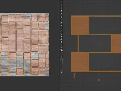 Retro Bookcase 3D model
