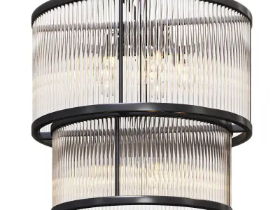 Tier Glass Chandelier 3D model